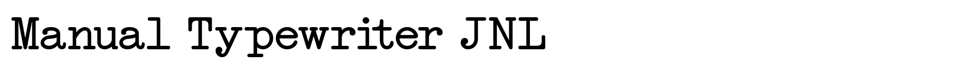 Manual Typewriter JNL